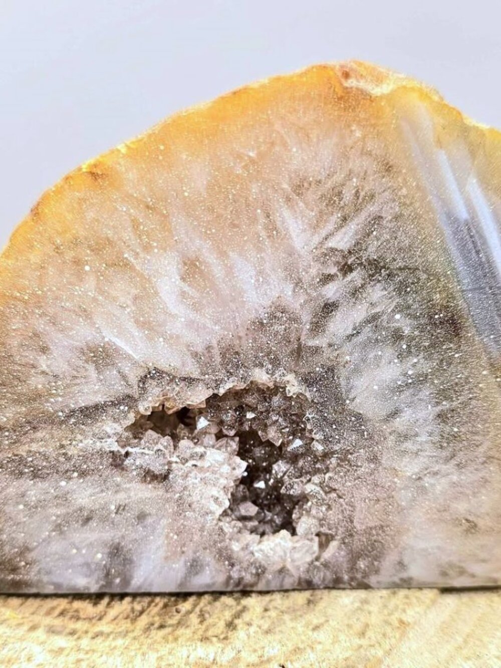 Natural Quartz Druzy Geode Specimen